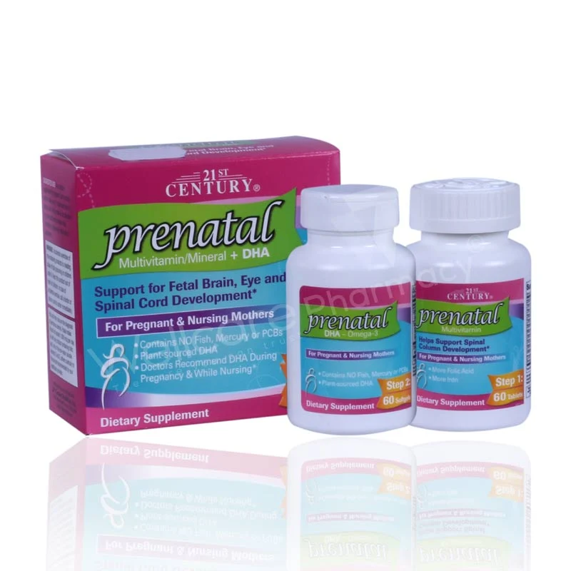 21st Century Prenatal Tablets 60'S And Dha Soft Gel Capsules 60'S