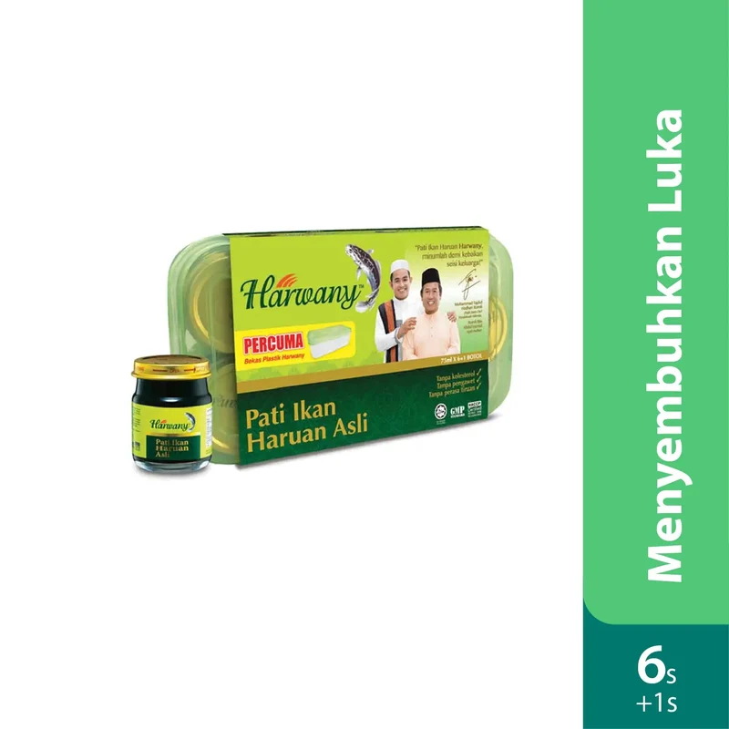 Harwany Pati Ikan Haruan Asli 75ml 6s with 1s | Heals Body Tissue