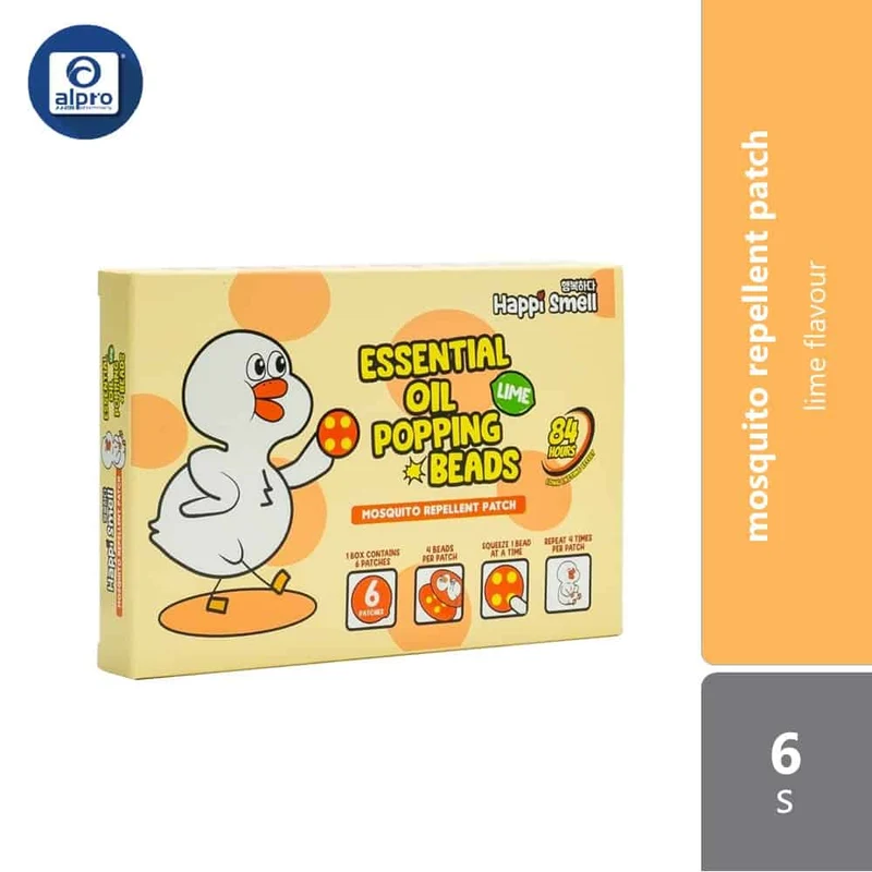 Happi Smell Popping Beads 6s (Lime/ Sea Salt) | Mosquito Repellent Patch