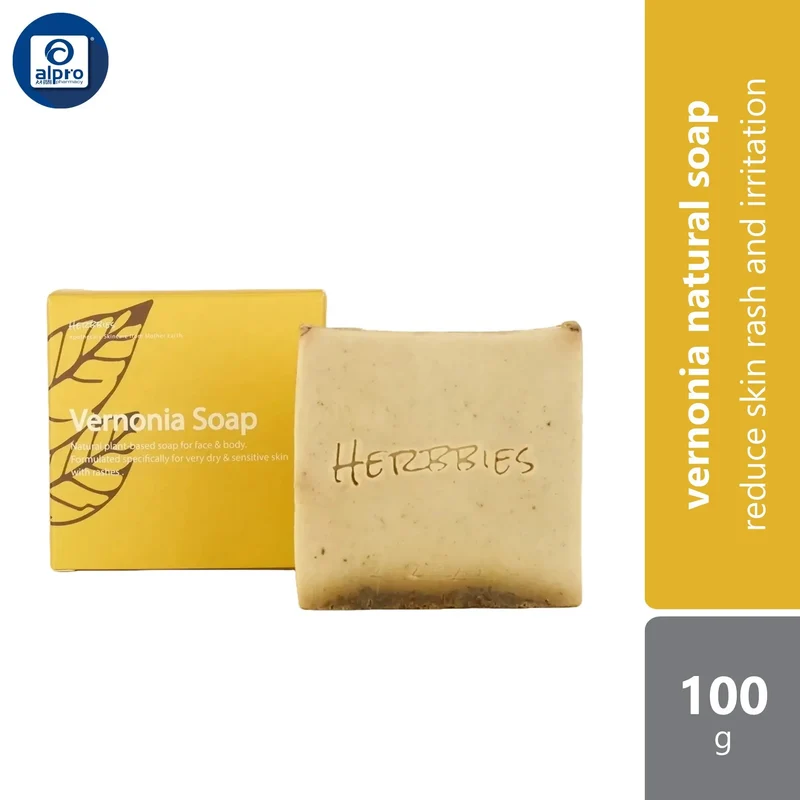 Herbbies Vernonia Natural Soap 100g | Reduce Skin Rash and Irritation