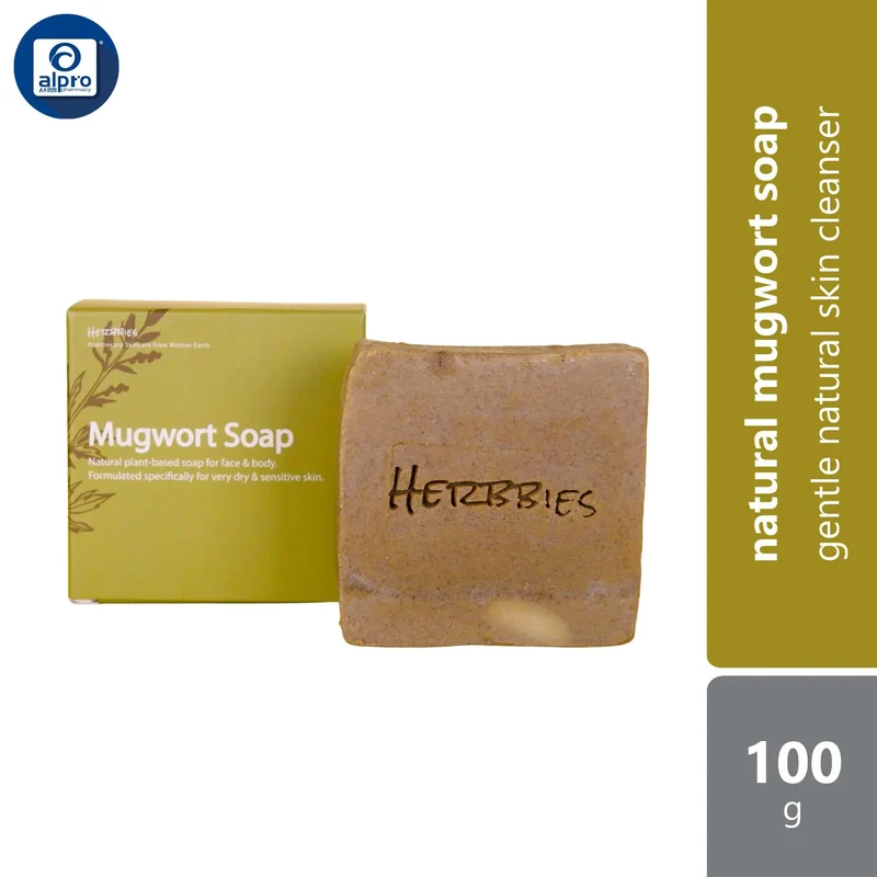 Herbbies Mugwort Natural Soap 100g | Gentle Natural Skin Cleanser