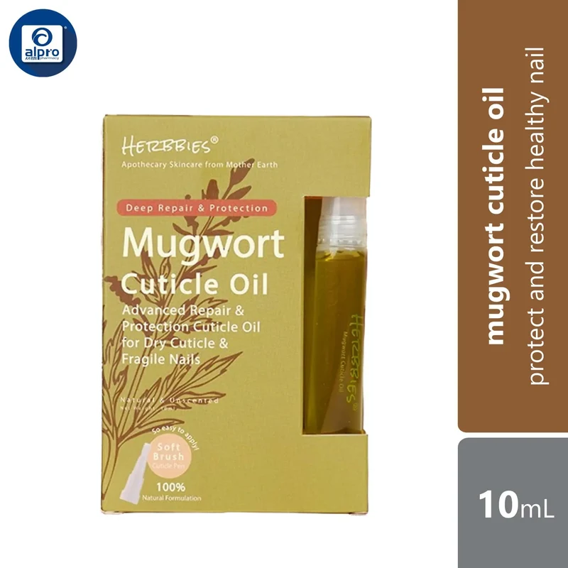 Herbbies Mugwort Cuticle Oil 10mL | Protect and Restore Healthy Nail
