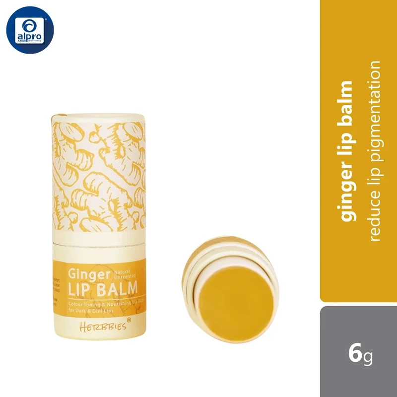 Herbbies Ginger Colour Toning Lip Balm 6g | Reduce Lip Pigmentation