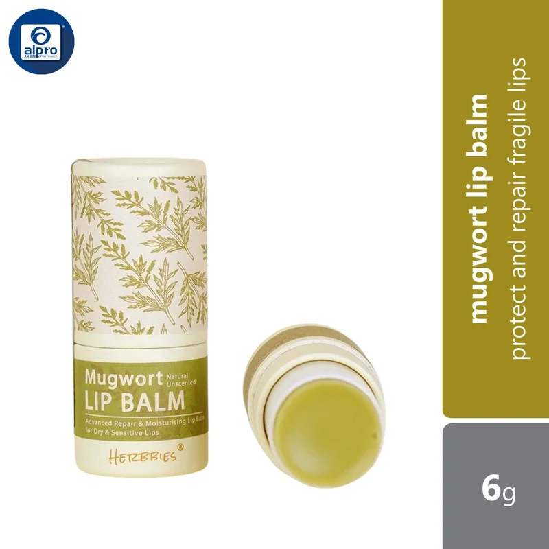Herbbies Mugwort Advanced Repair Lip Balm 6g | Protect and Repair Fragile Lips