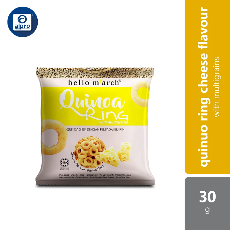 Hello M'arch Quinoa Ring Cheese Flavour 30gm | Snacks Up, Guilt-free!