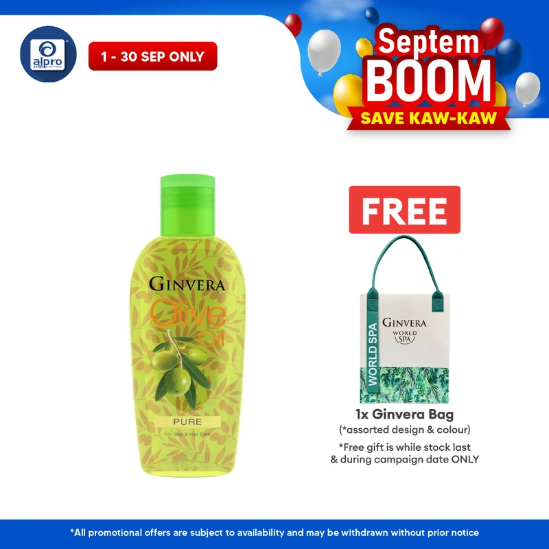 Ginvera Pure Olive Oil (75mL /150mL) | Natural Moisturiser for Skin and Hair