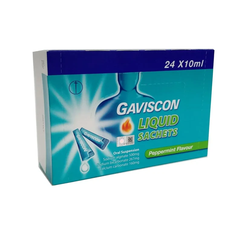 Gaviscon Liquid Peppermint Sachets 24s x 10ml (Exp: 31/05/2027)
