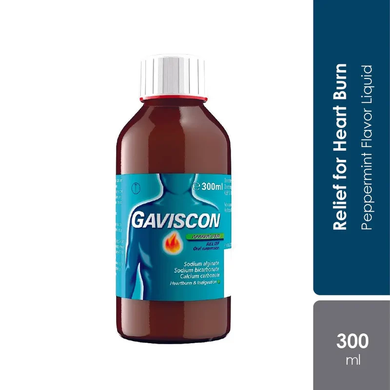 Gaviscon Liquid Peppermint 300ml | Relief for Heart Burn & Indigestion