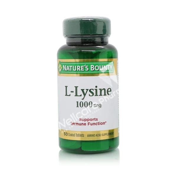 Natures Bounty L-Lysine 1000mg Tablets 60'S