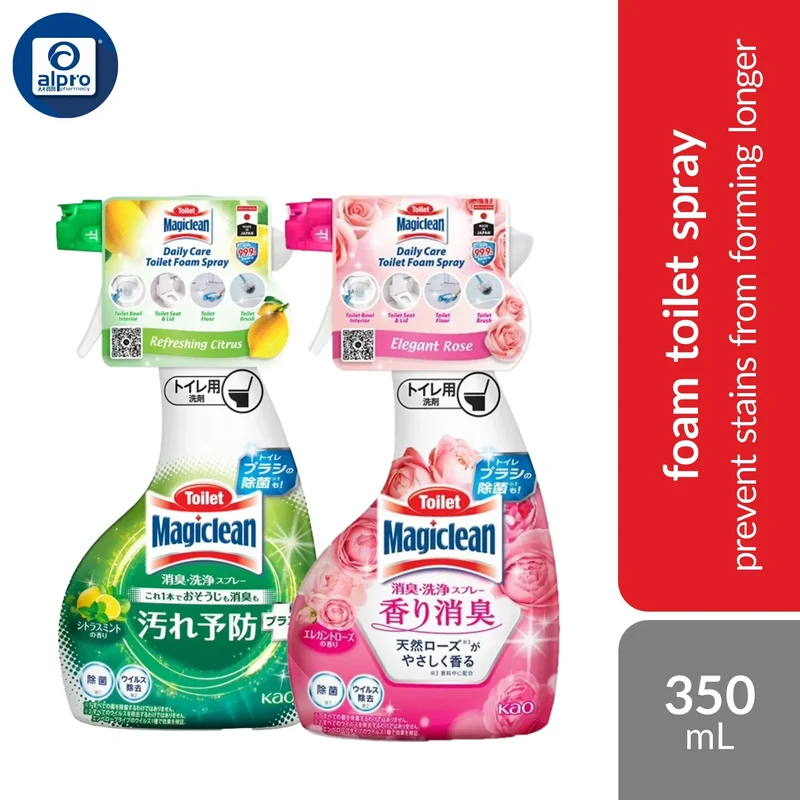 Kao Toilet Magiclean Foam (Citrus/ Rose) 350mL | Prevent Stains From Forming Longer