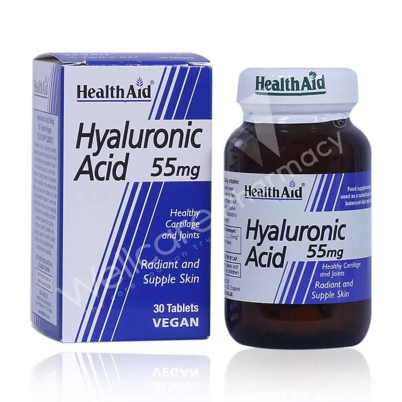 Health Aid Hyaluronic Acid 55mg Tablets 30'S