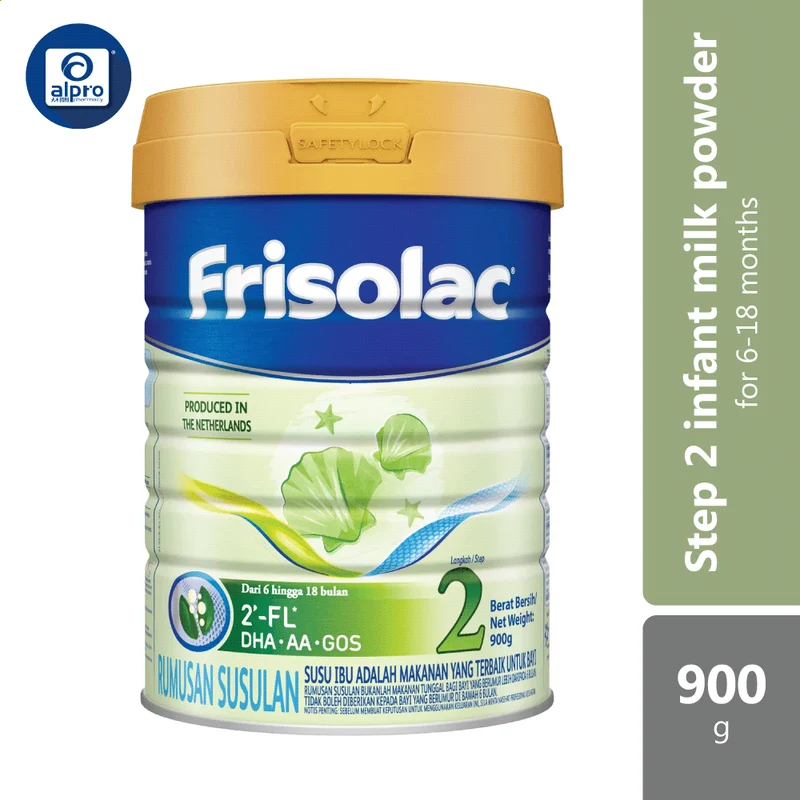 Frisolac GOS & DHA Step 2 Infant Milk Powder Formula 900g (For 6-18 Months)