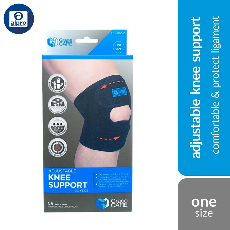 Grace Care Adjustable Knee Support KB222 (Free Size) | Comfortable & Protect Ligament