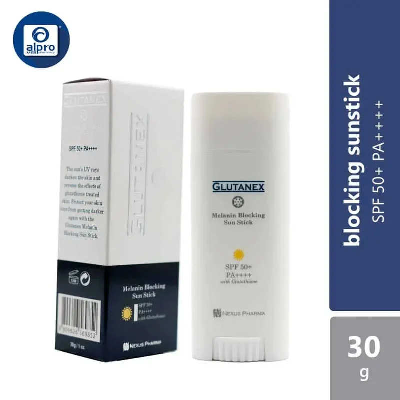 Glutanex Sun Stick SPF50+ 30g | Melanin Blocking Sunstick with Glutathione