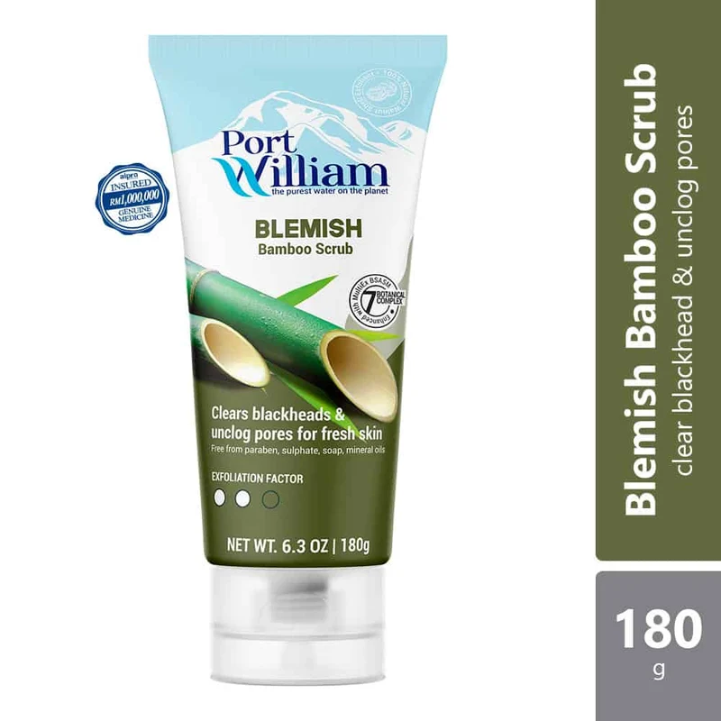 GSO Port William Blemish Bamboo Scrub 180g (Blemish Bamboo / Brightening Apricot) | Clear Blackhead & Unclog Pore