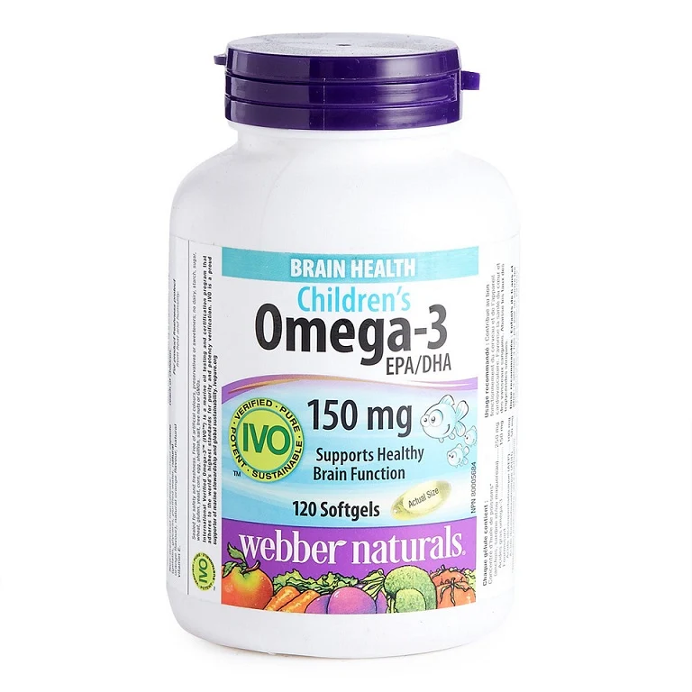 Webber Naturals Children Omega 3 Epa/Dha 150mg Softgels 120'S