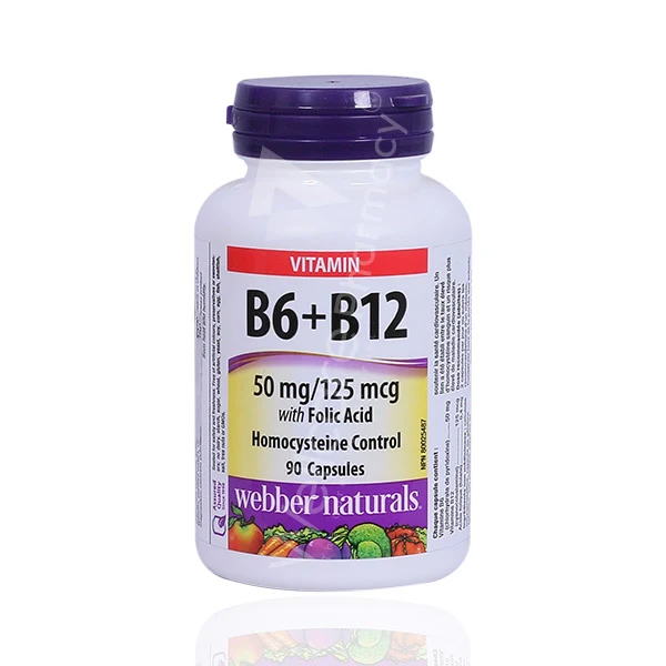 Webber Natural Vitamine B6+b12 50mg/125mcg Capsule 1x90'S