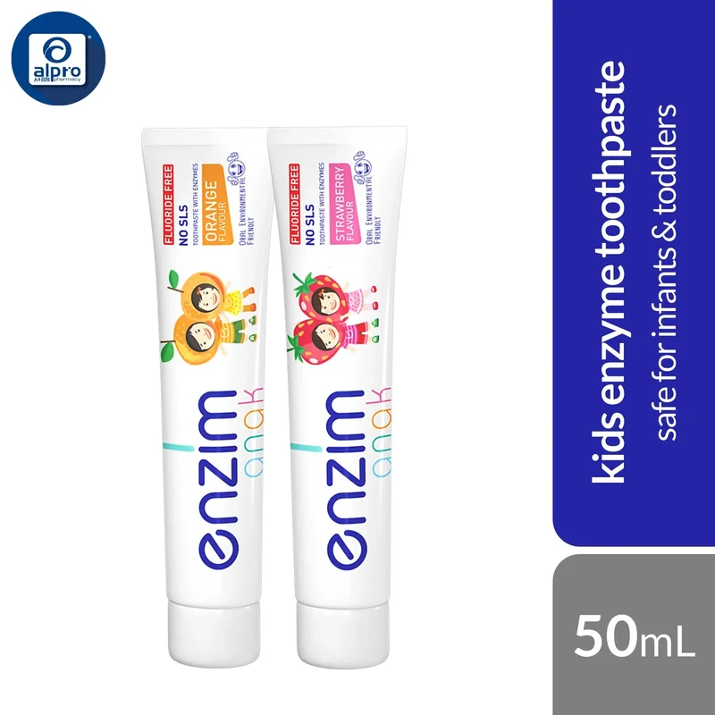 Enzim Anak Toothpaste 50mL (Strawberry/ Orange) | Safe for Infants & Toddlers