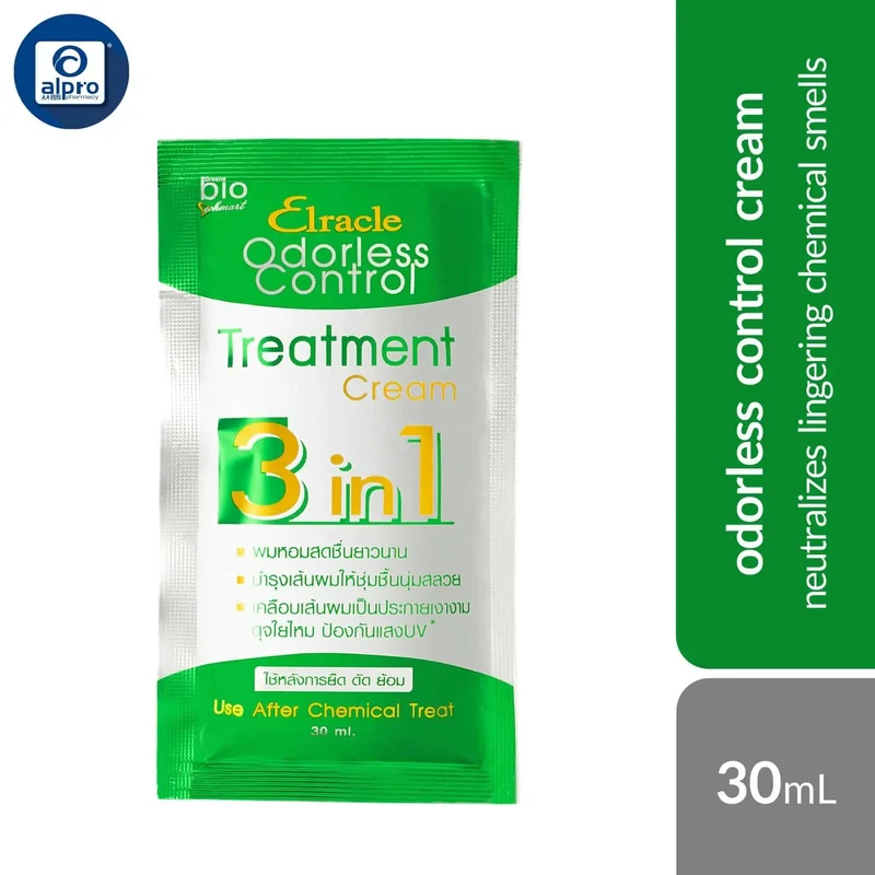 Green Bio Elracle Odorless Control 3-in-1 Treatment Cream 30mL | Neutralizes Lingering Chemical Smells