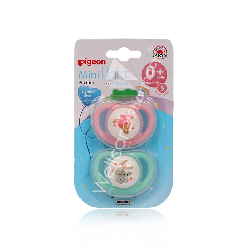 Pigeon Minilight Pacifer Double Girl Ice Cream & Rabbit 0+m (S)