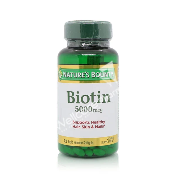 Natures Bounty Biotin 5000 Mcg Softgel72'S