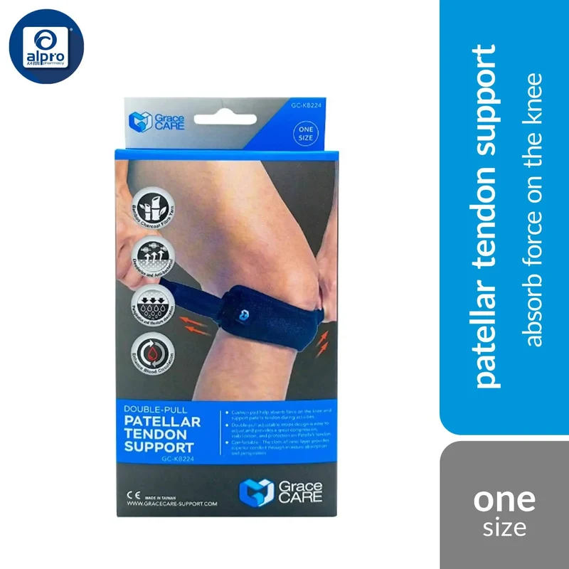 Grace Care Patella Tendon Support KB224 Free Size | Absorb Force On The Knee