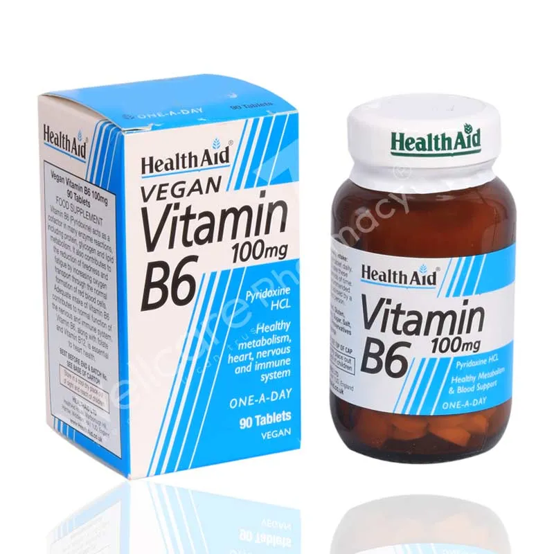 Health Aid Vitamin B6 100mg Tablets 90'S
