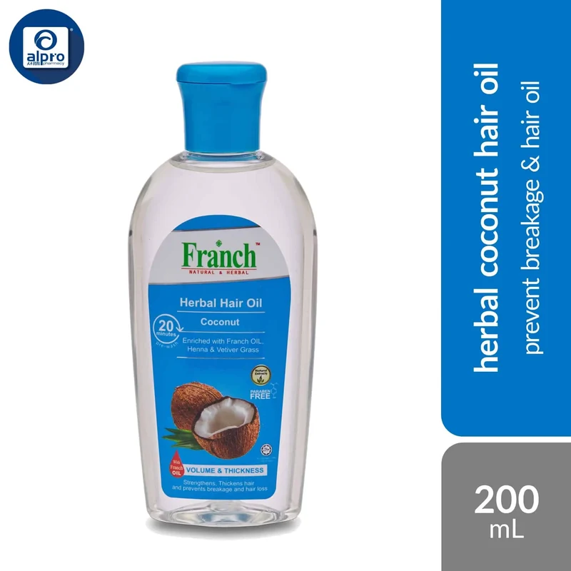 Franch Herbal Hair Oil 200mL | Improve Overall Hair Strength