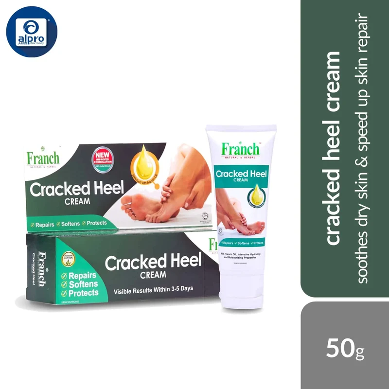 Franch Cracked Heel Cream 50g | Soothes Dry Skin & Speed Up Skin Repair