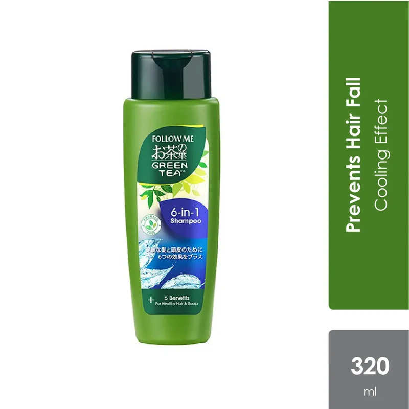 Follow Me Green Tea Shampoo 6 In 1 320ML | Relieve Scalp Itchiness