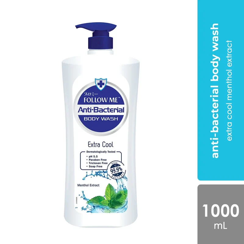Follow Me Antibacterial Body Wash Extra Cool 1000ml