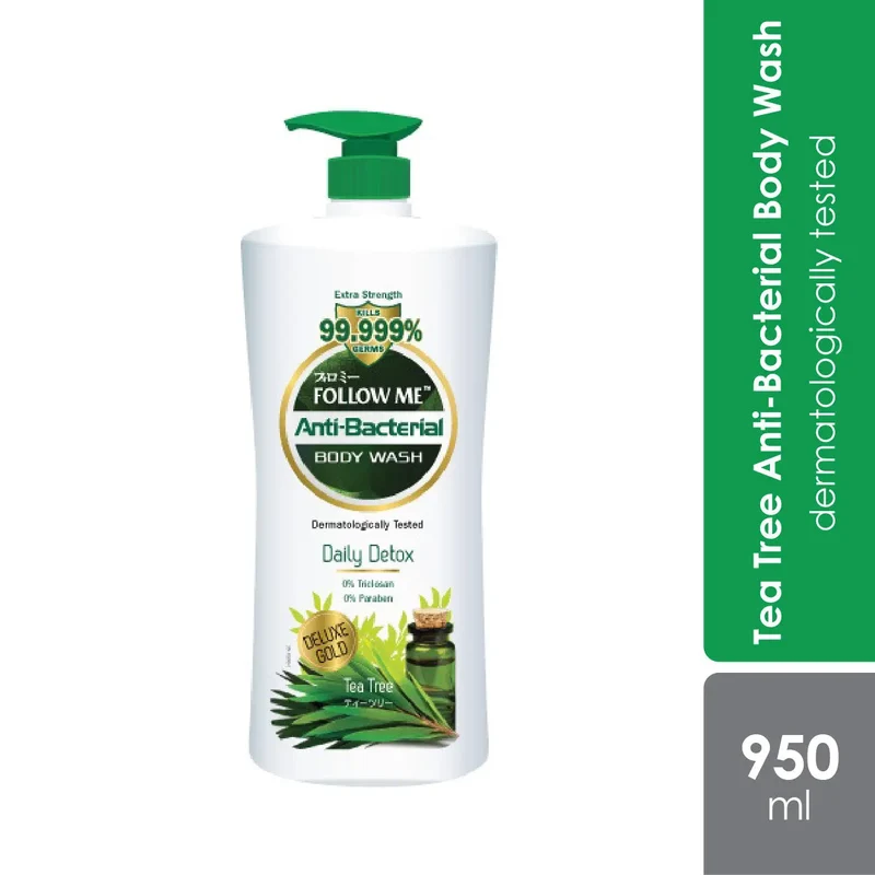 Follow Me Anti-Bacterial Body Wash Tea Tree Daily Detox 950ml