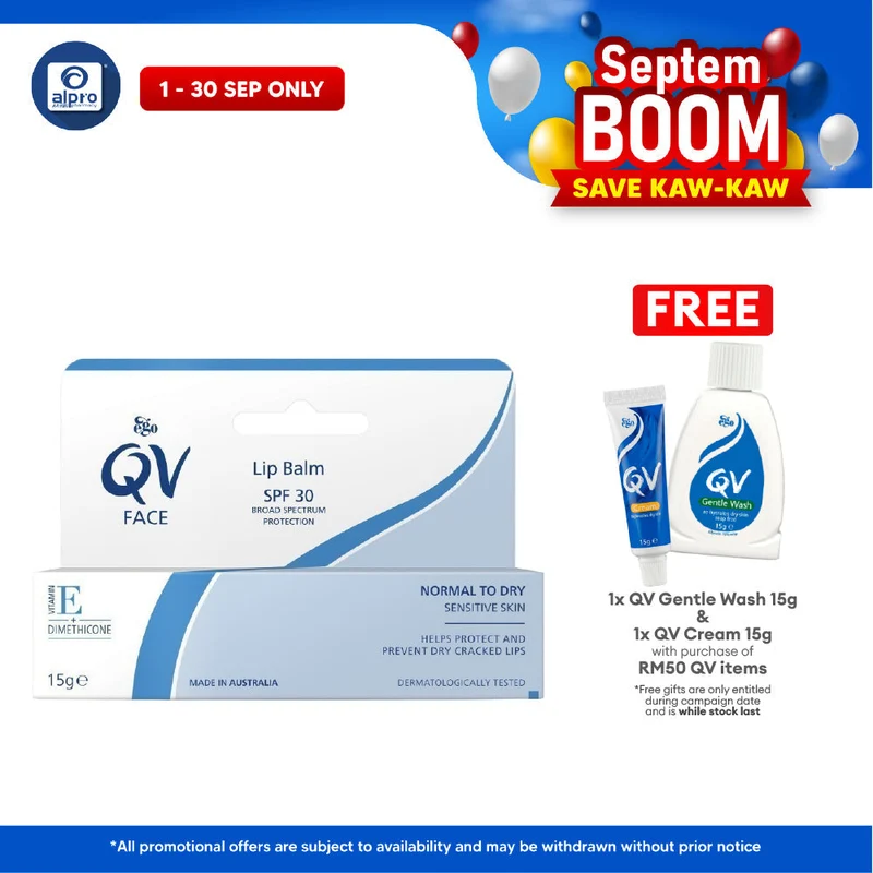 Ego QV Lip Balm Spf30 15g | For Dry and Sensitive Lips