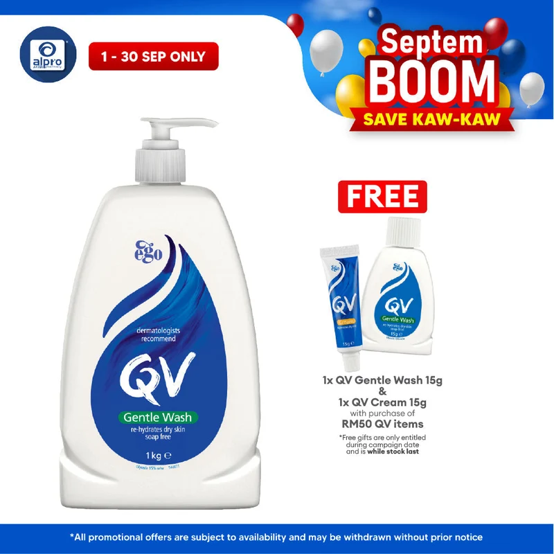 Ego QV Gentle Wash 1kg l For Dry To Very Dry Skin Wash