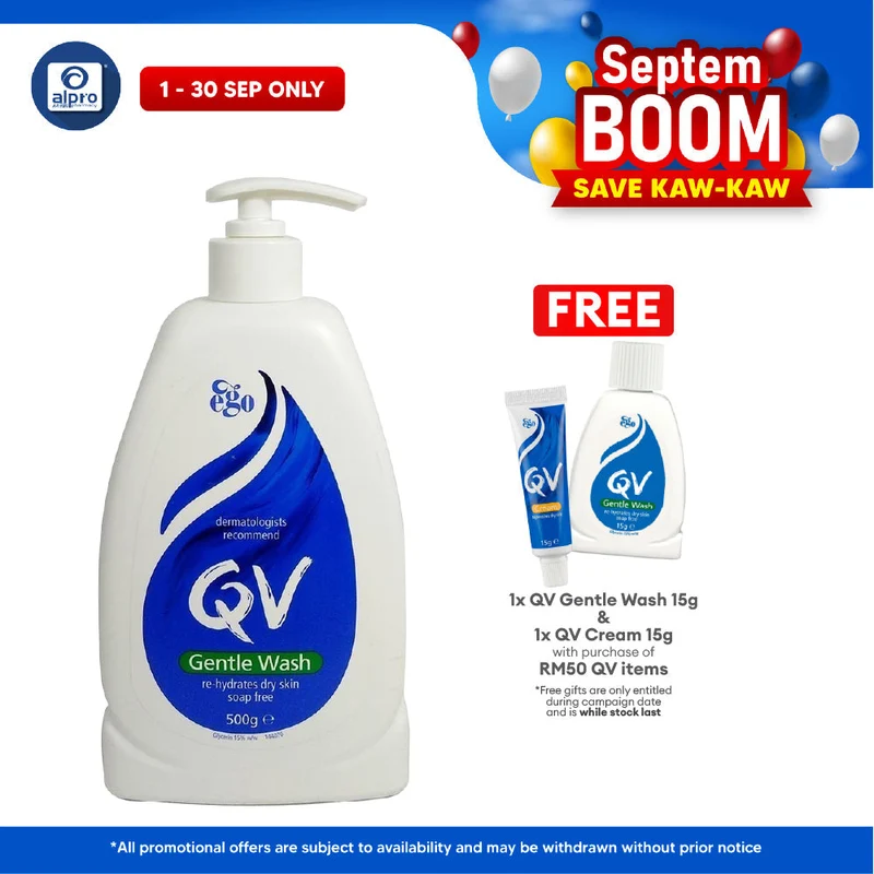QV Gentle Wash 500ml | Body Wash For Dry To Very Dry Skin