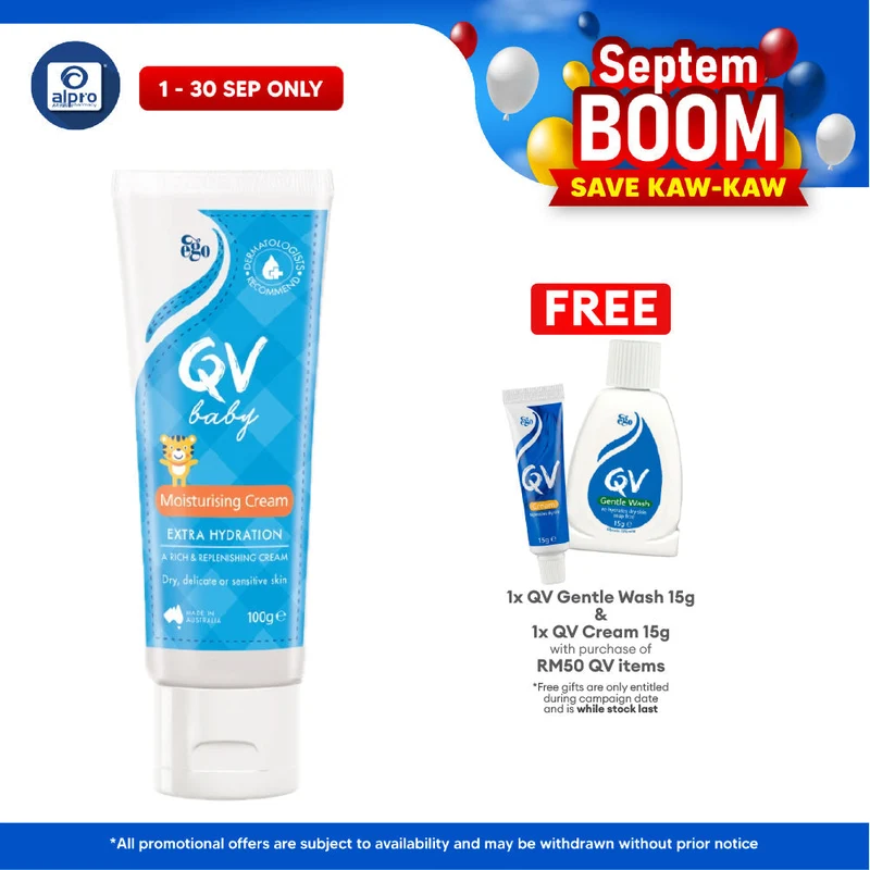 Ego QV Baby Moiturizing Cream 100g | For Dry, Delicate or Sensitive Skin