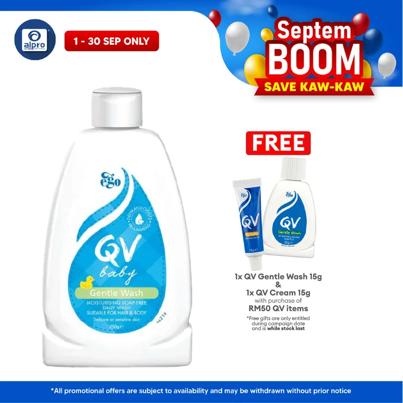 Ego QV Baby Gentle Wash 250g | Suitable for Hair & Body