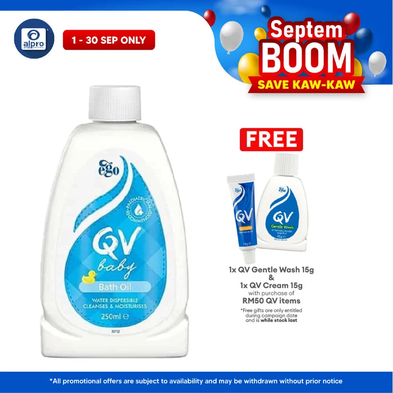 Ego QV Baby Bath Oil 250ml | Suitable Of Delicate Or Sensitive Skin