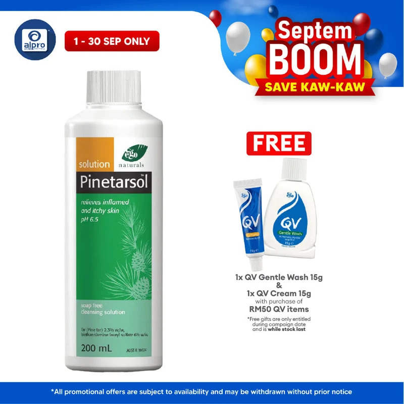 Ego Pinetarsol Sol. 200ml | Soap-free Cleanser
