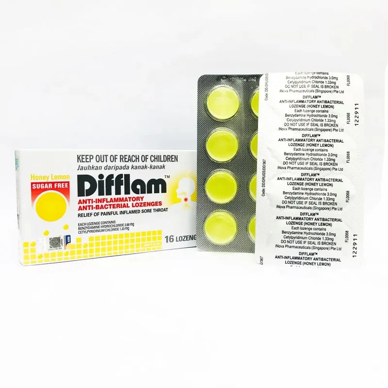 Difflam Honey Lemon Sugar Free 2x8s