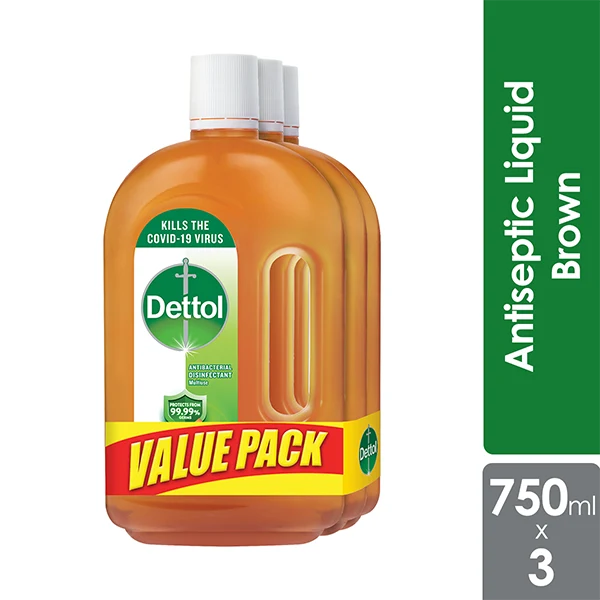 Dettol Antiseptic Liquid 3s x 750ml | For Medical & Hygiene