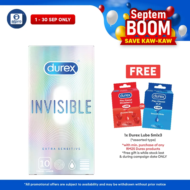 Durex Invisible Extra Thin Extra Sensitive Condom 10s
