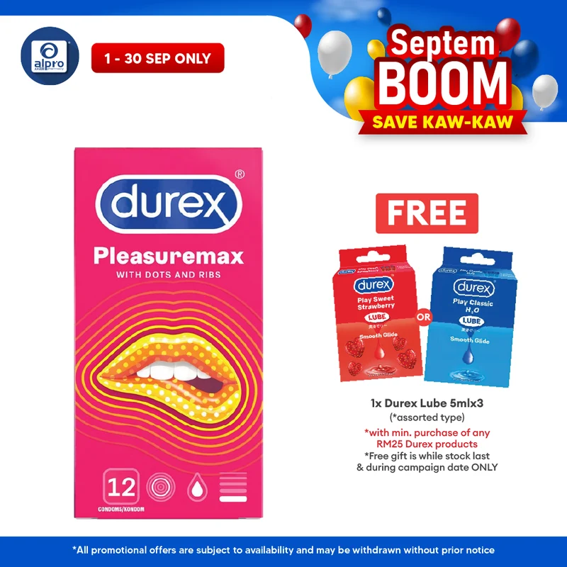 Durex Pleasuremax Easy-on Condom 12s