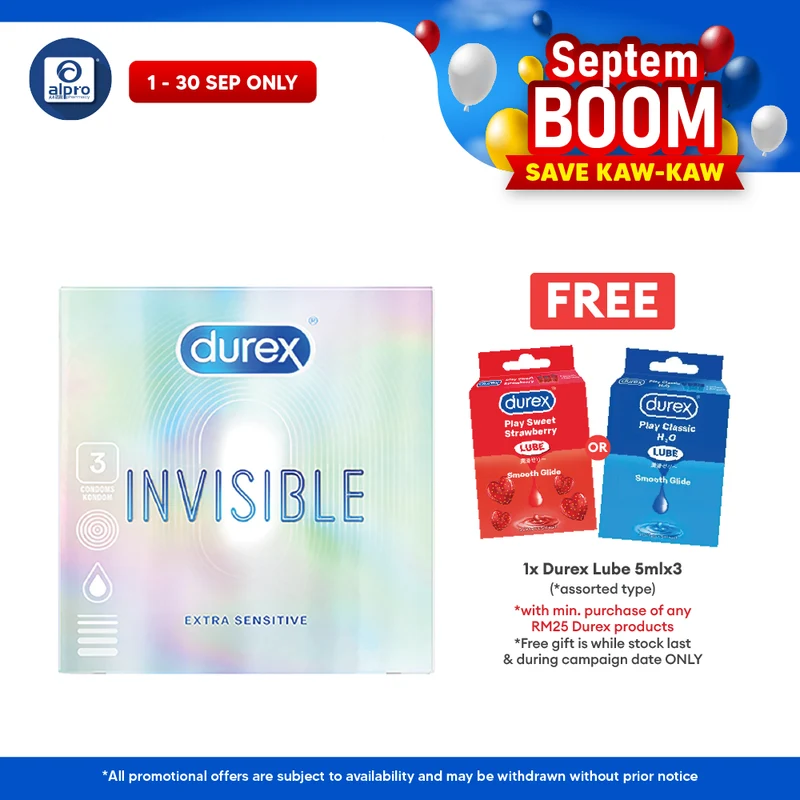 Durex Invisible Extra Thin Extra Sensitive Condom 3s