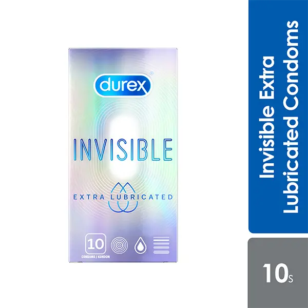 Durex Invisible Extra Thin Extra Lubricated Condom 10s