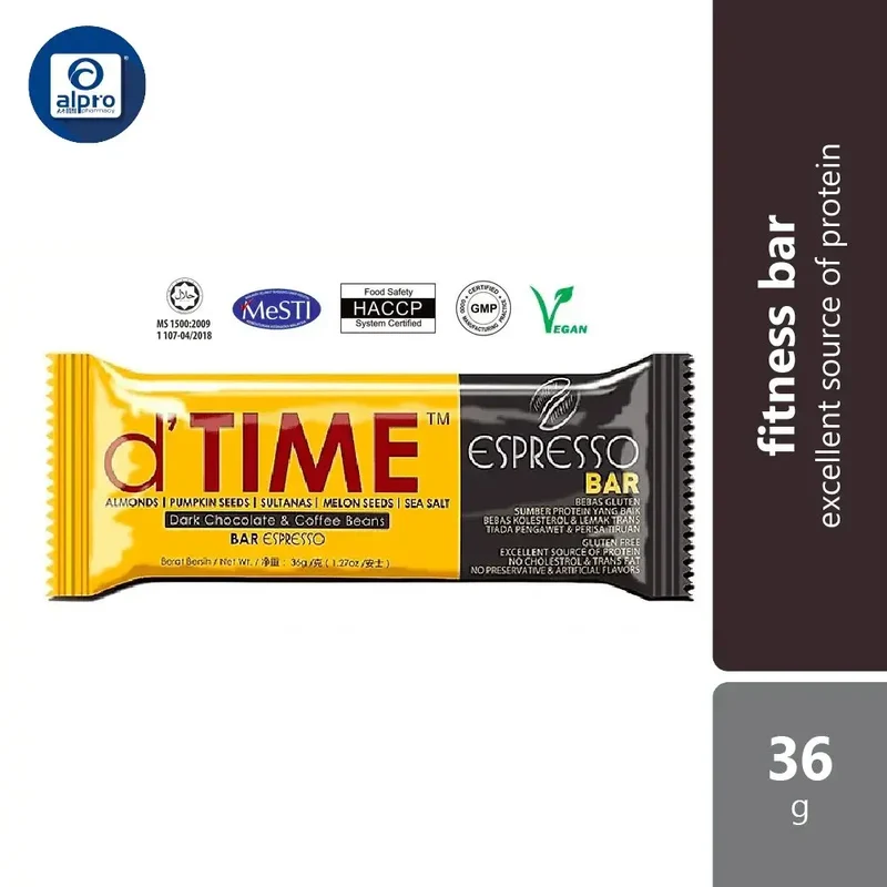 D'time Espresso Bar 30g | Fitness Bar
