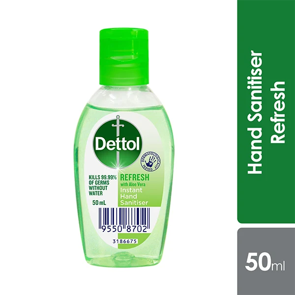 Dettol Hand Sanitizer (Refresh) 50ml | Kills 99.99% of Germs