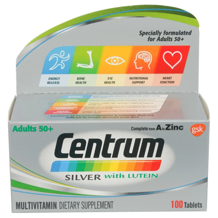 Centrum Silver With Lutein Tablets 100'S