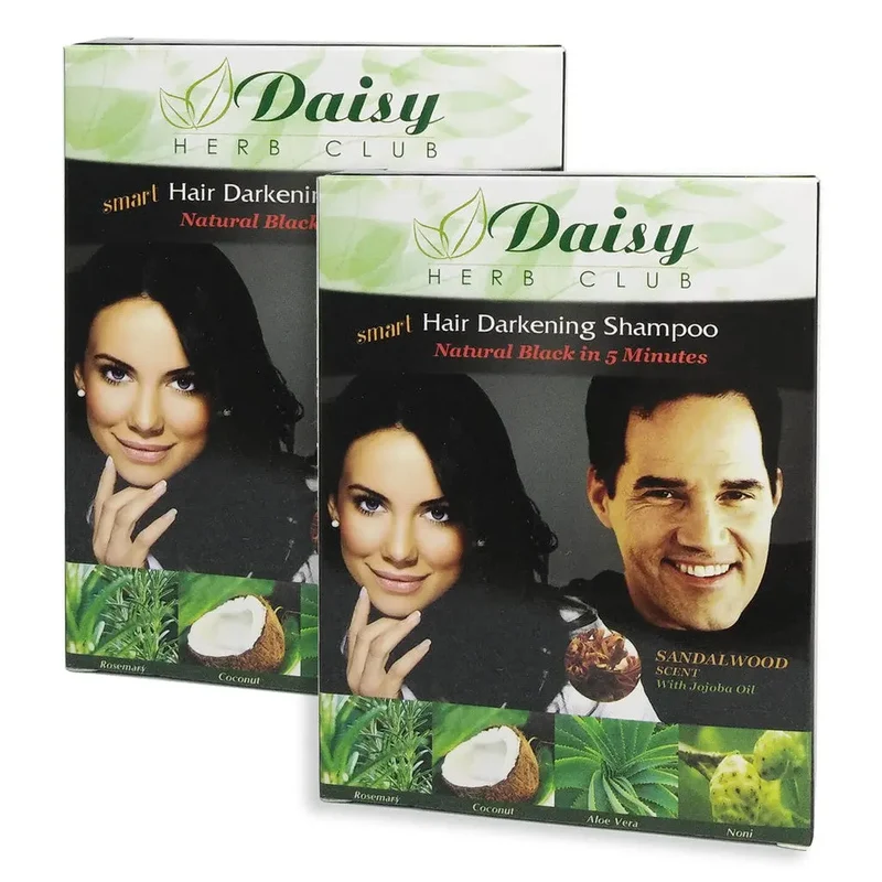 Daisy Hair Darkening Shampoo Natural Black 25ml | Mildest and Safest Hair Product