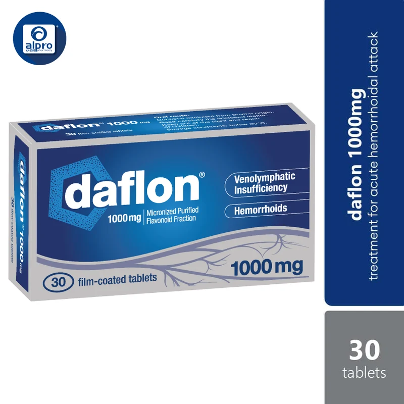 Daflon 1000mg 3x10s | Treatment for Acute Hemorrhoidal Attack Symptoms